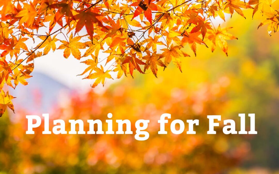 Planning for Fall